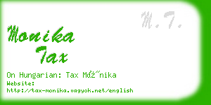 monika tax business card
